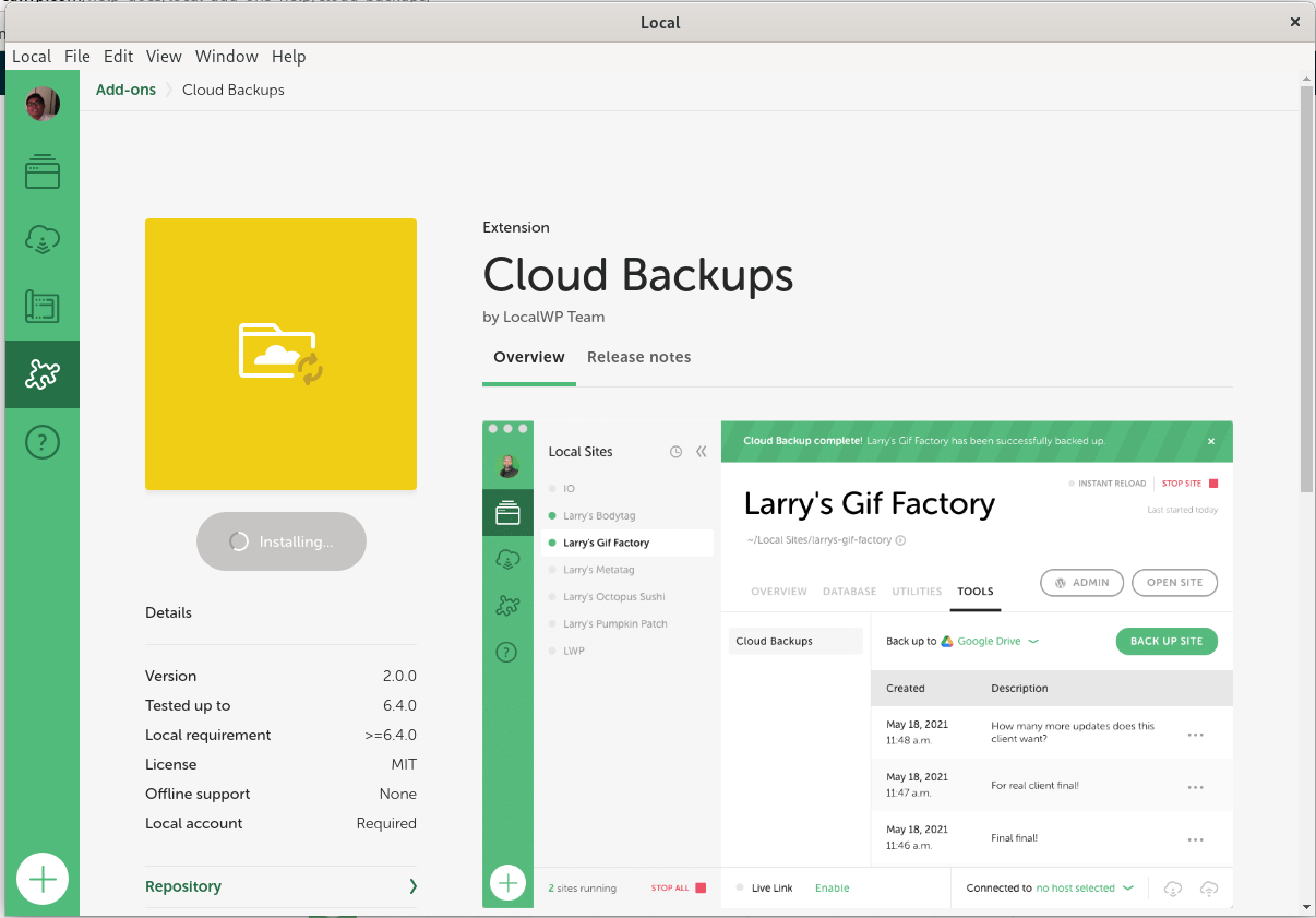 Installation takes a long time without a progress indicator. We can’t see if the process is still running or already failed.