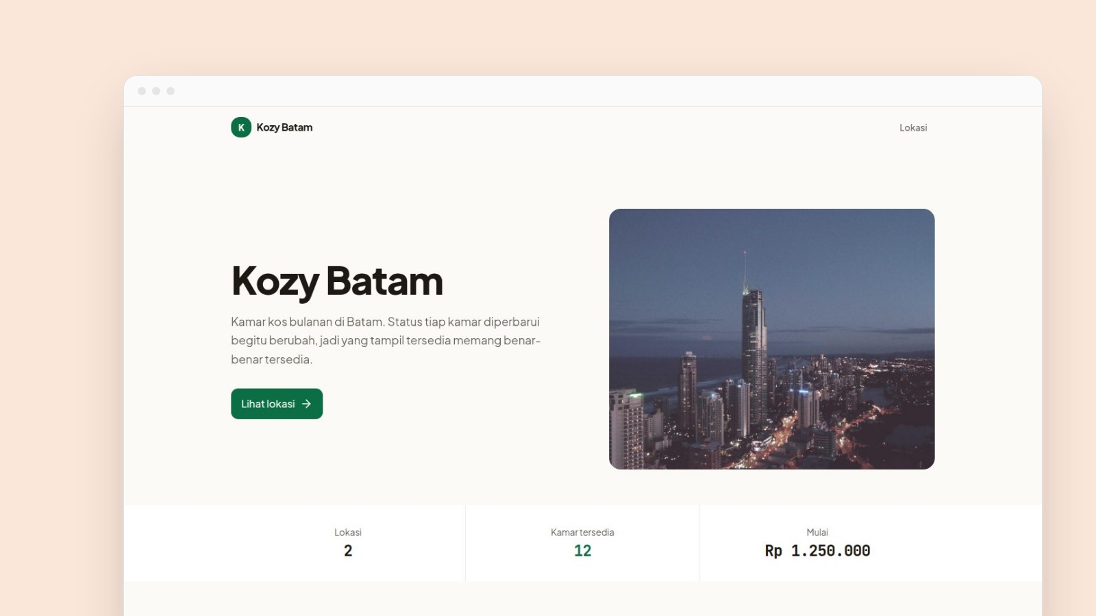 Kozy: Room Catalogue with Google Sheets as Admin thumbnail
